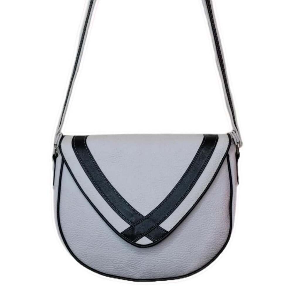 Vintage 1989 Avon About Town White and Black Crossbody Bag